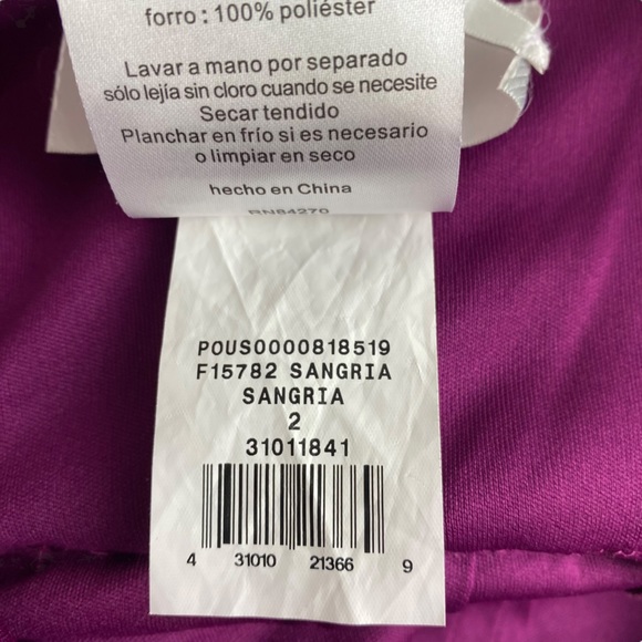 David’s Bridal Sangria Strapless Versa Convertible Maxi Bridesmaid Dress Size 2 - Picture 7 of 15